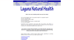 Desktop Screenshot of lagunanaturalhealth.com
