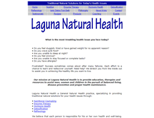 Tablet Screenshot of lagunanaturalhealth.com